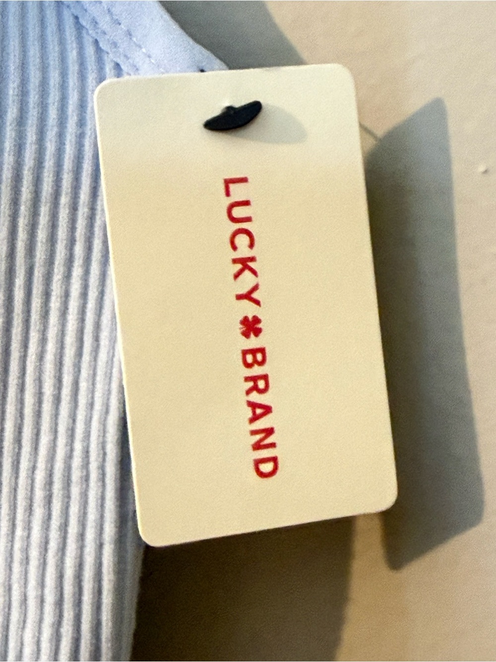 Lucky Brand Light Blue Ribbed Padded Bralette - Picture 4 of 5
